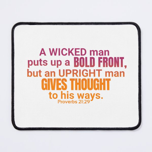Item preview, Proverbs 21:29 A Wicked Man (Orange Pink Gradient) designed and sold by rainbowsinks.
