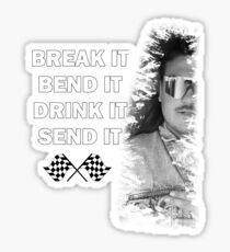 Just gonna send it Larry Snowmobile Enticer Extreme Freestyle Beer Sticker