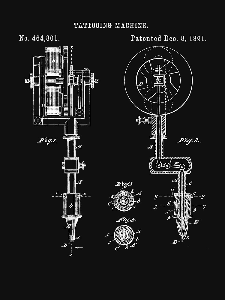 Vintage Tattoo Artist Gun Shirt - Inking Machine Drawing Tee Vintage Tattoo Artist Gun Shirt - Inking Machine Drawing Tee