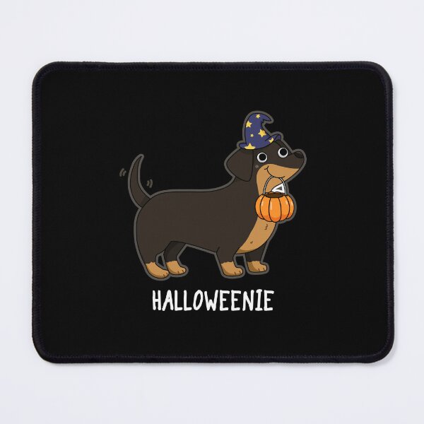 Item preview, Halloweenie Funny Halloween Dog Puns (Dark BG) designed and sold by punnybone.