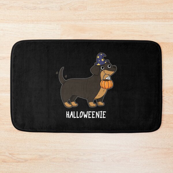 Item preview, Halloweenie Funny Halloween Dog Puns (Dark BG) designed and sold by punnybone.