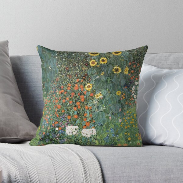 Gustav Klimt - The Sunflower Throw Pillow