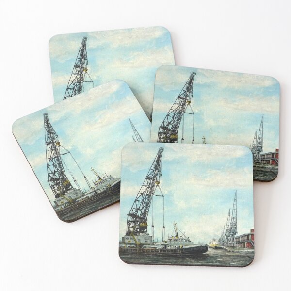 Item preview, PLA BUQUE GRÚA SAMSON EN VICTORIA DOCKS DE LONDRES designed and sold by Mackenzie Moulton International Artist .
