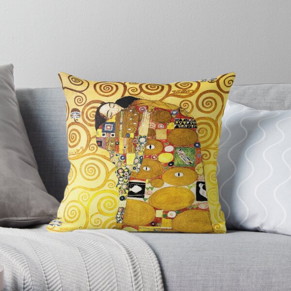 Gustav Klimt l'étreinte Coussin