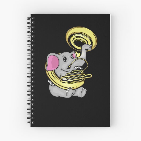 Aperçu de l'œuvre Cadeau d'éléphant mignon Kids Music Sousaphone Player créée et vendue par DSWShirts.