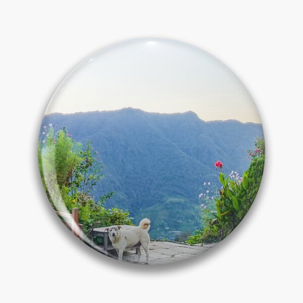 Item preview, A cute dog in front of snowy mountains  designed and sold by FCEalin.