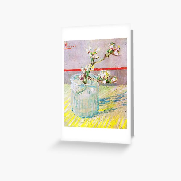 Vista previa del artículo con la obra «Vincent Van Gogh - Rama de almendro en flor en un vaso», diseñado y vendido por NewNomads.