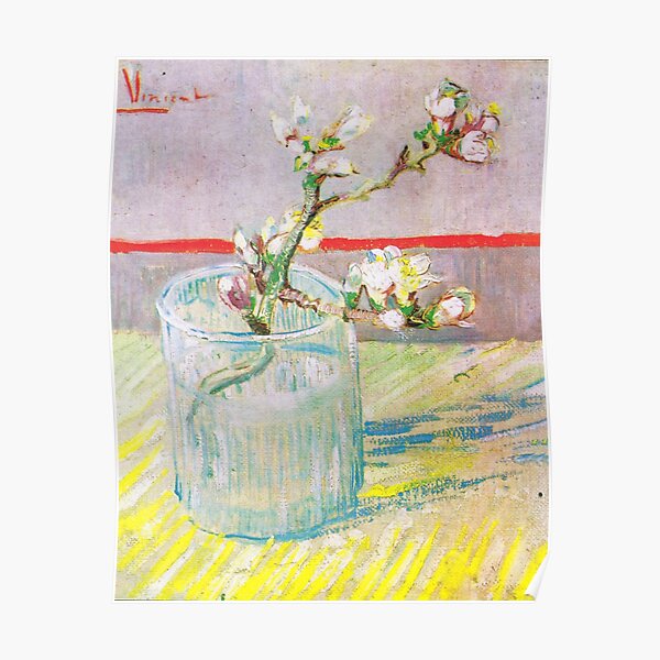 Vincent Van Gogh - Blossoming Almond Branch in a Glass Poster