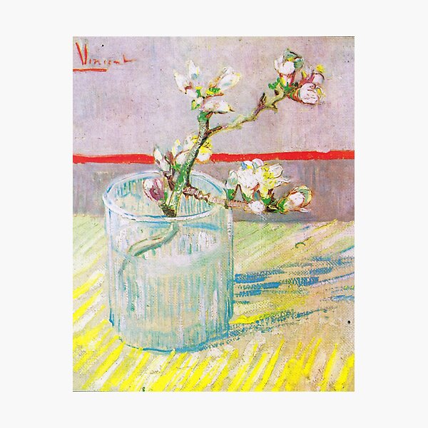 Vincent Van Gogh - Blossoming Almond Branch in a Glass Photographic Print