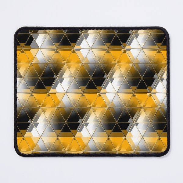 Item preview, golden yellow blurred triangular glass mosaic tile distortion designed and sold by mister-john.