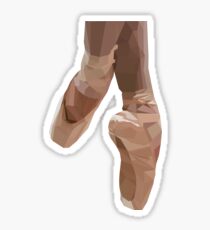 low poly pointe shoes Sticker