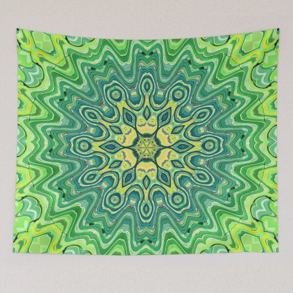Item preview, Hippie Vibes Abstract Kaleidoscope Radial Symmetry Pattern Boho Aesthetic Art 4 of 12 designed and sold by Beachy.