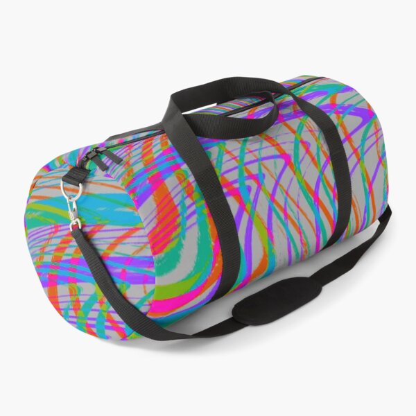 Item preview, Modern Liquid Swirl Abstract Pattern Square Vibrant Neon Tones and Grey Multicolor Design designed and sold by theprintedclub.