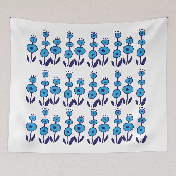 Item preview, Blue Scandinavian Flowers designed and sold by Nataliatcha.