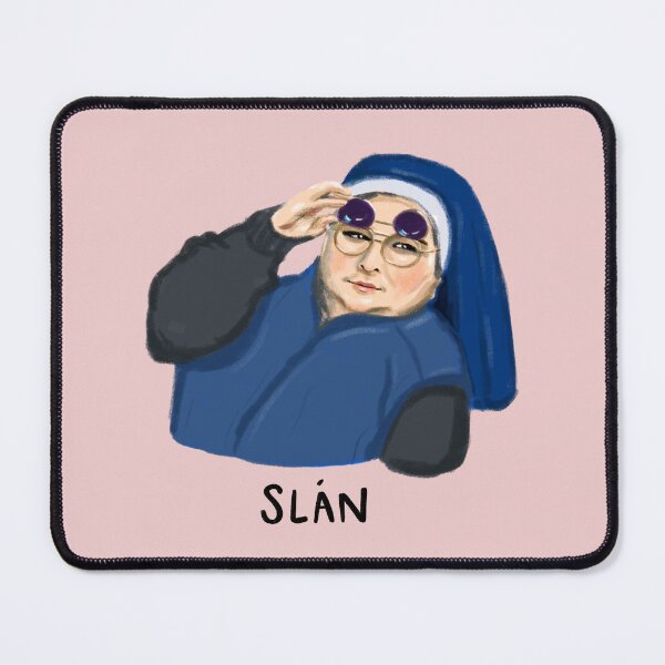 Item preview, Sister Michael side eye - Derry Girls | pink background slan abhaile text designed and sold by alfrescotree.