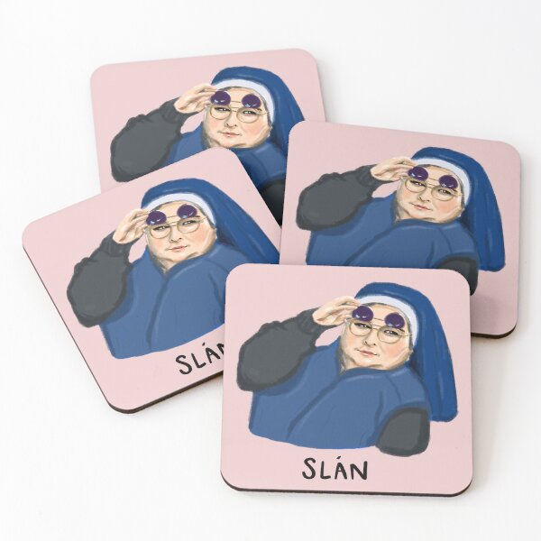Item preview, Sister Michael side eye - Derry Girls | pink background slan abhaile text designed and sold by alfrescotree.