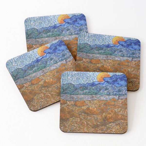 Item preview, Landscape with wheat sheaves and rising moon - Van Gogh designed and sold by NewNomads.