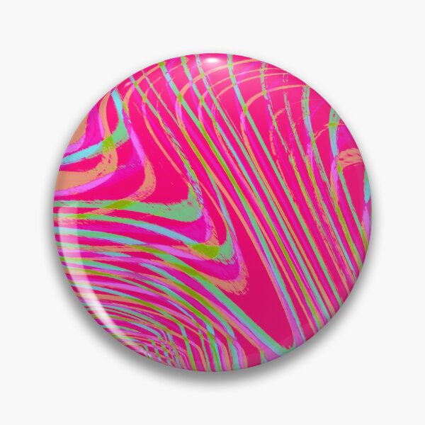 Item preview, Modern Liquid Swirl Abstract Pattern Square Vibrant Neon Tones and Hot Pink Multicolor Design designed and sold by theprintedclub.