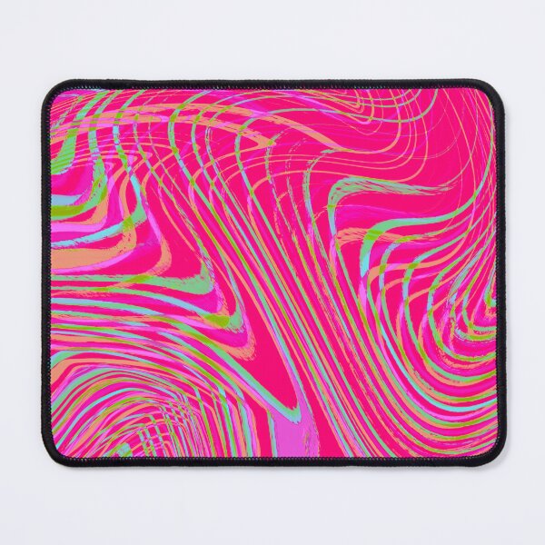 Item preview, Modern Liquid Swirl Abstract Pattern Square Vibrant Neon Tones and Hot Pink Multicolor Design designed and sold by theprintedclub.