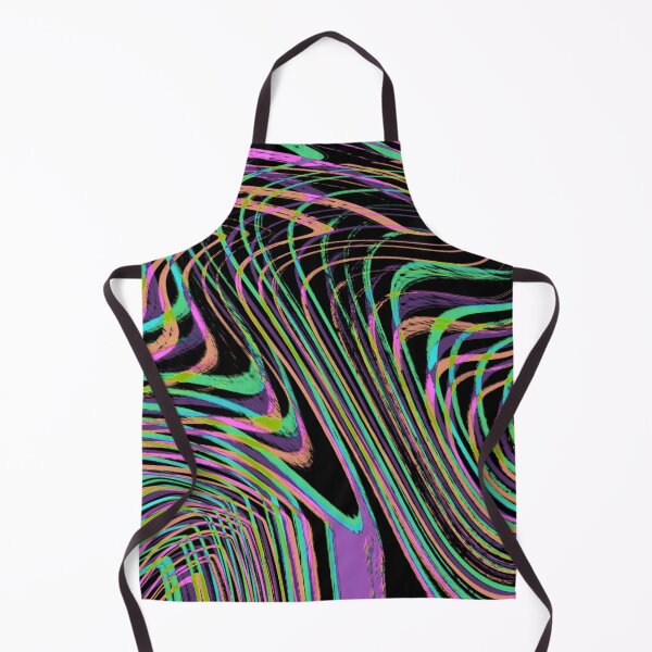 Item preview, Modern Liquid Swirl Abstract Pattern Square Vibrant Neon Tones, Neon Pink, Neon Green, Neon Blue, Purple, Pastel Orange and Black Multicolor Design designed and sold by theprintedclub.