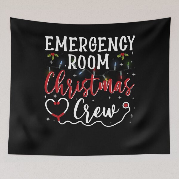 Item preview, ER Christmas Crew Emergency Room Nurse ER Techs Secretary designed and sold by oswaldcoccoh.