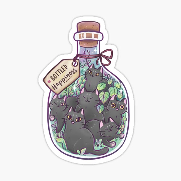 Magic Bottled Happiness Pale Green Sticker