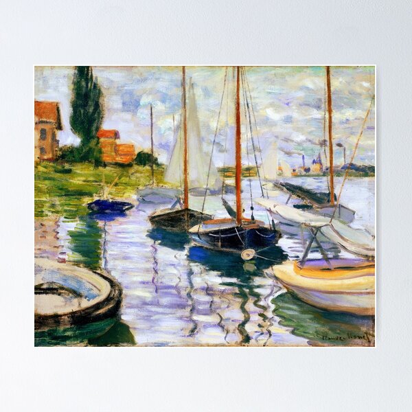 Item preview, Sailboats on the Seine - Claude Monet designed and sold by NewNomads.