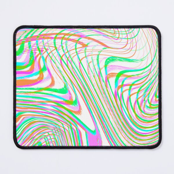Item preview, Modern Liquid Swirl Abstract Pattern Square Vibrant Neon Tones, Neon Pink, Neon Green, Neon Blue, Vibrant Orange and White Multicolor Design designed and sold by theprintedclub.
