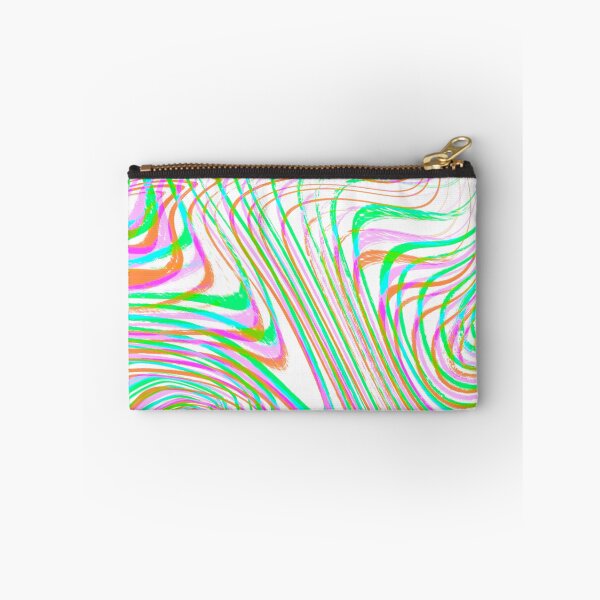 Item preview, Modern Liquid Swirl Abstract Pattern Square Vibrant Neon Tones, Neon Pink, Neon Green, Neon Blue, Vibrant Orange and White Multicolor Design designed and sold by theprintedclub.