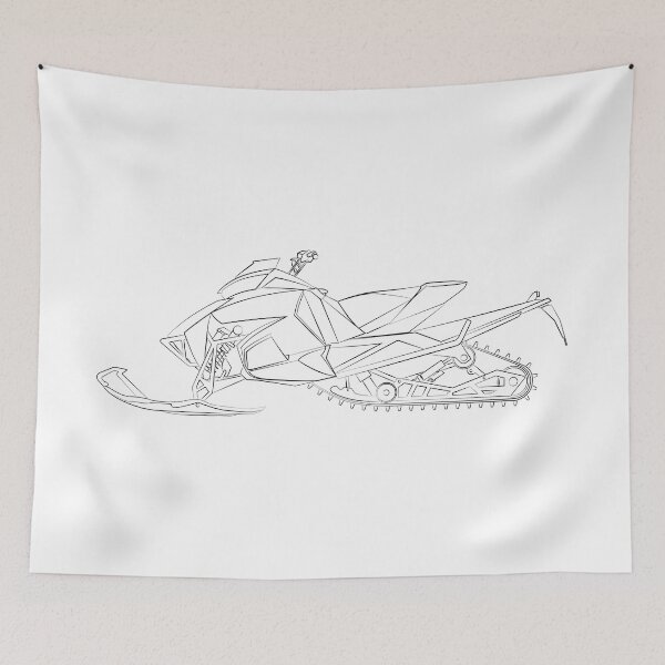 Item preview, snowmobile, skimobile, snow scooter snowmachine winter vehicle winter extreme sport designed and sold by Marcin Adrian.