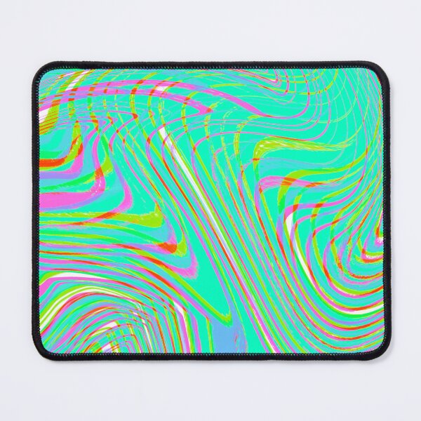 Item preview, Modern Liquid Swirl Abstract Pattern Square Vibrant Neon Tones, Red, Pink, Green, Lilac, Mint Green and White Multicolor Design designed and sold by theprintedclub.
