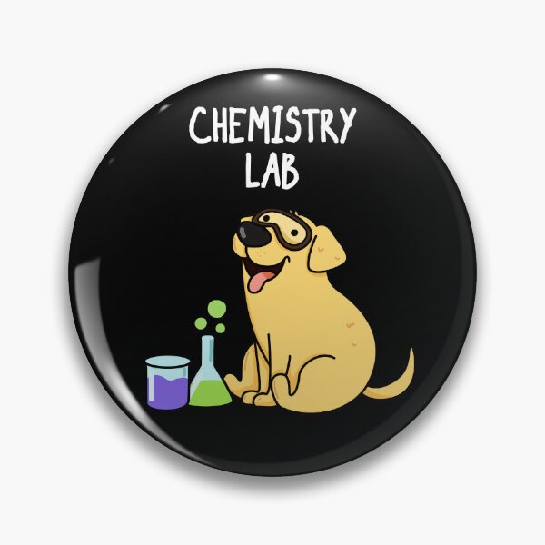 Item preview, Chemistry Lab Funny Labrador Dog Puns (Dark BG) designed and sold by punnybone.