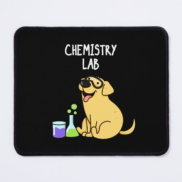 Item preview, Chemistry Lab Funny Labrador Dog Puns (Dark BG) designed and sold by punnybone.