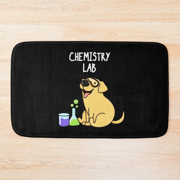 Item preview, Chemistry Lab Funny Labrador Dog Puns (Dark BG) designed and sold by punnybone.