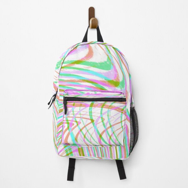 Item preview, Modern Liquid Swirl Abstract Pattern Square Vibrant Pastel Tones and White Multicolor Design designed and sold by theprintedclub.