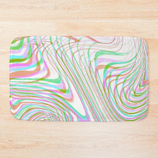 Item preview, Modern Liquid Swirl Abstract Pattern Square Vibrant Pastel Tones and White Multicolor Design designed and sold by theprintedclub.