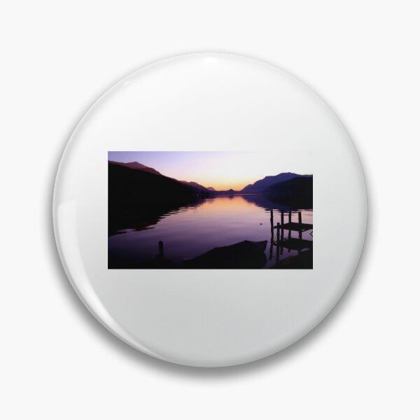 Item preview, Sonnenuntergang über See, ruhiger Seeufer mit Booten, Lugano Schweiz, Hermann Hesse, Montagnola designed and sold by MyRandomLifeTee.