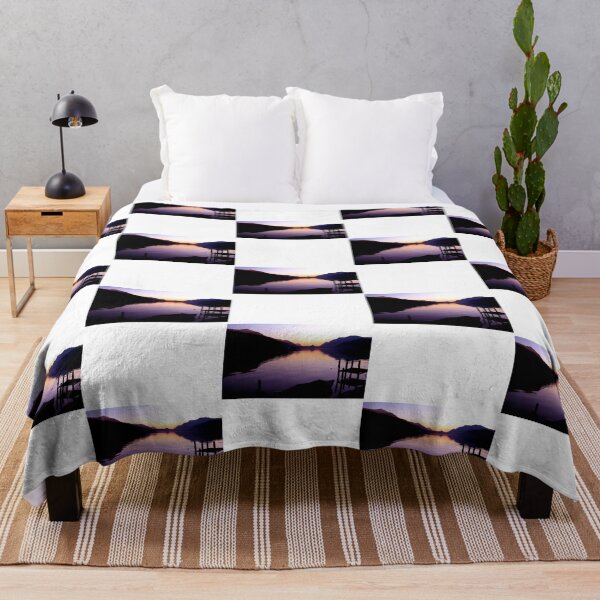 Item preview, Sonnenuntergang über See, ruhiger Seeufer mit Booten, Lugano Schweiz, Hermann Hesse, Montagnola designed and sold by MyRandomLifeTee.