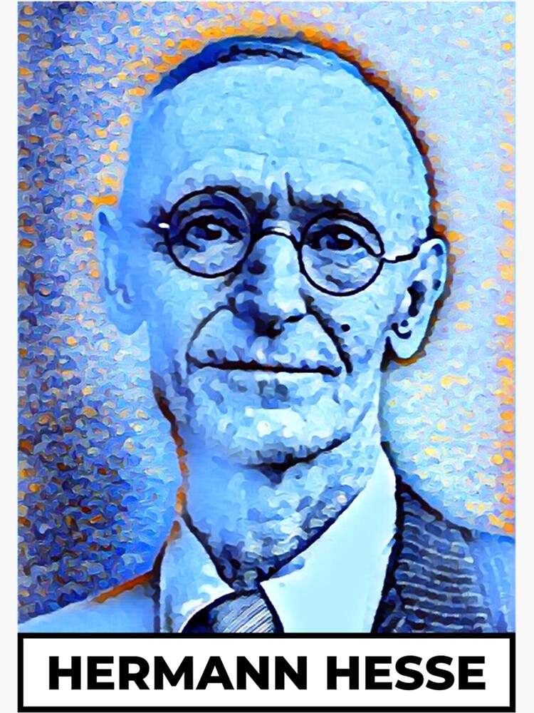 "Hermann Hesse Kunst Hermann Hesse Porträt Hermann Hesse Kunstwerk
