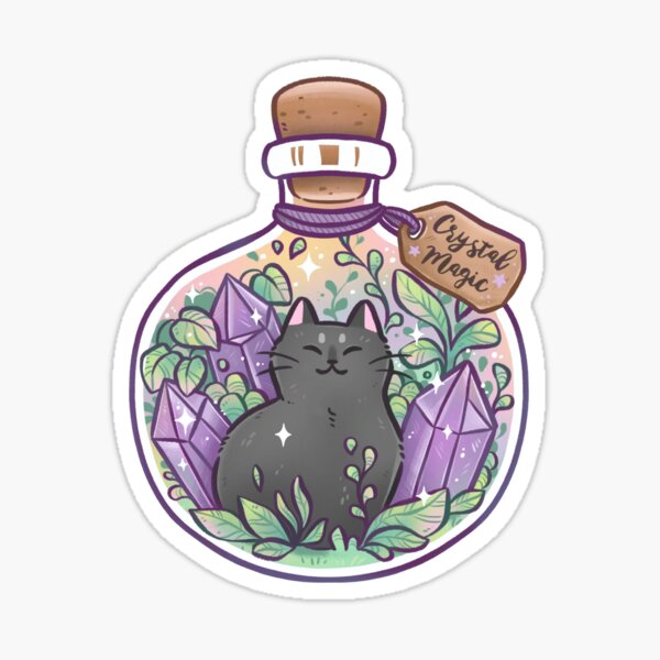 Crystal Cat Bubble-free stickers – WeekendSerendipity