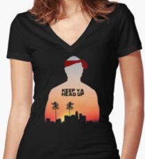 Keep It Up. Women's Fitted V-Neck T-Shirt