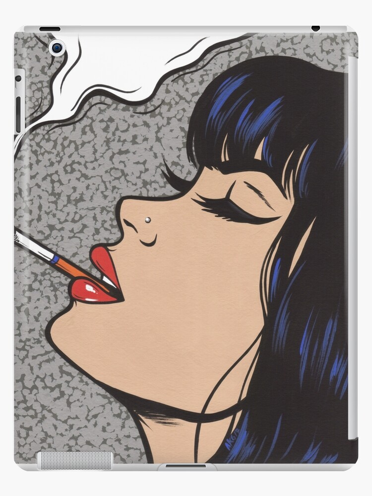Smoking Comic Pop Art Girl