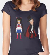 Tina Moon and Buttexdo Mask Women's Fitted Scoop T-Shirt