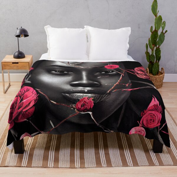 Item preview, Black Woman Red Roses designed and sold by GambiJoop.
