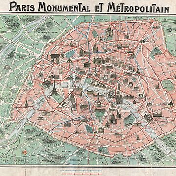 Map of Paris, France by adrienne75