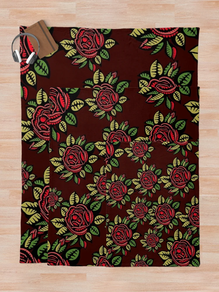 Thumbnail 5 of 6, Throw Blanket, Red Roses Pattern designed and sold by ShopForEverr.