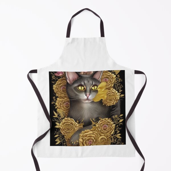 Item preview, Beautiful Fantasy Whimsical Cat Pastel Illustration with flowers in background designed and sold by ManifestoDesign.