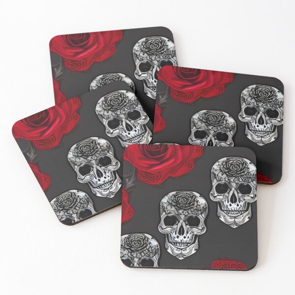Item preview, Skulls and roses designed and sold by FineArtworld7.