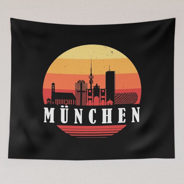 Item preview, Munich Retro Skyline designed and sold by 1681830934131.