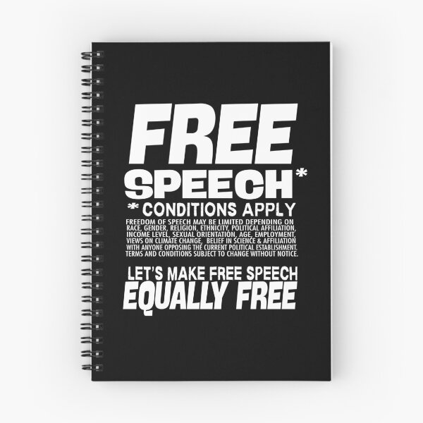 Item preview, FREE SPEECH Conditions Apply - Let's Make Free Speech Equally Free - White Text designed and sold by WordBubble.